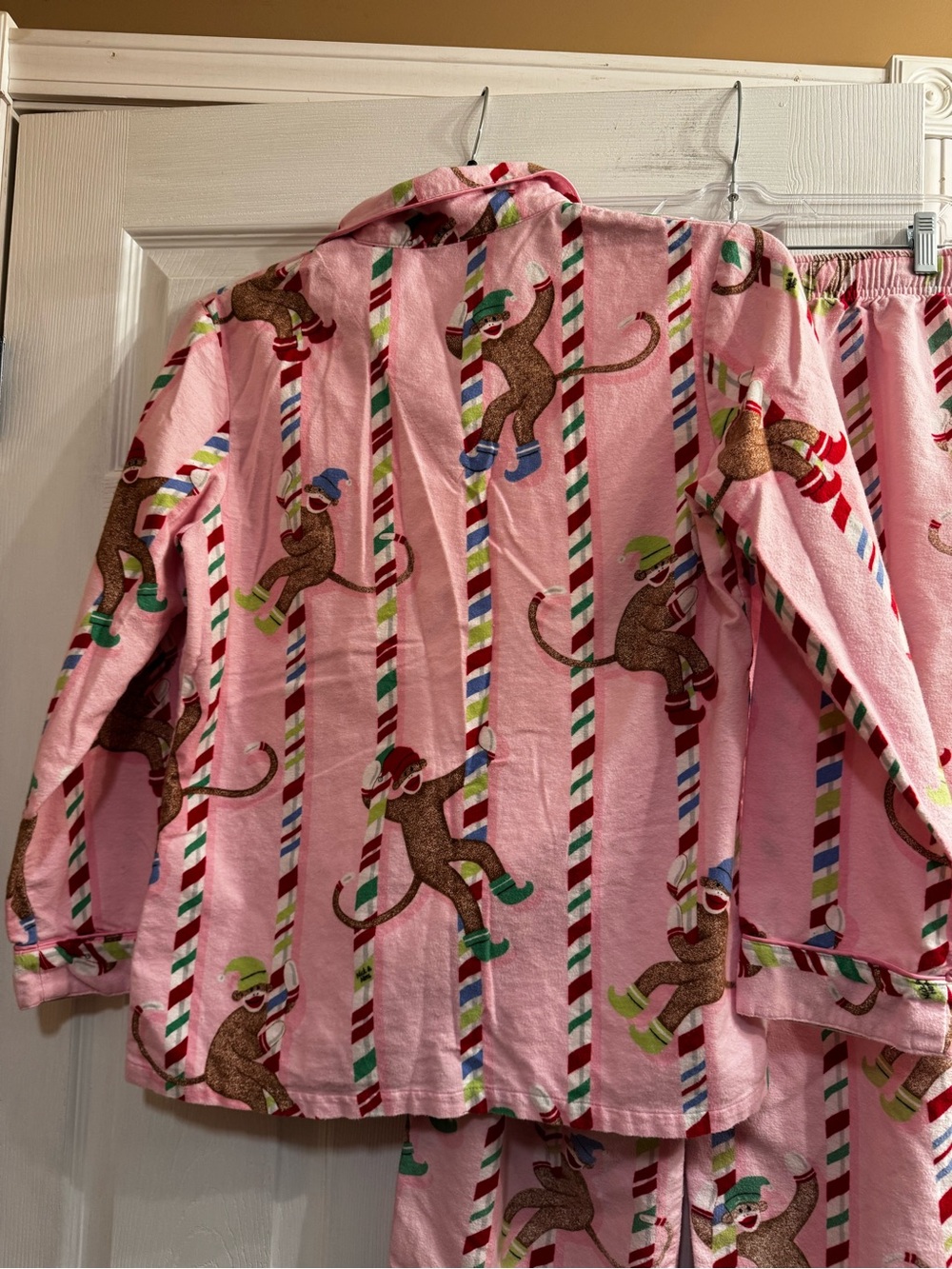 Ladies small Nick & Nora Christmas monkey pajamas - Picture 6 of 6
